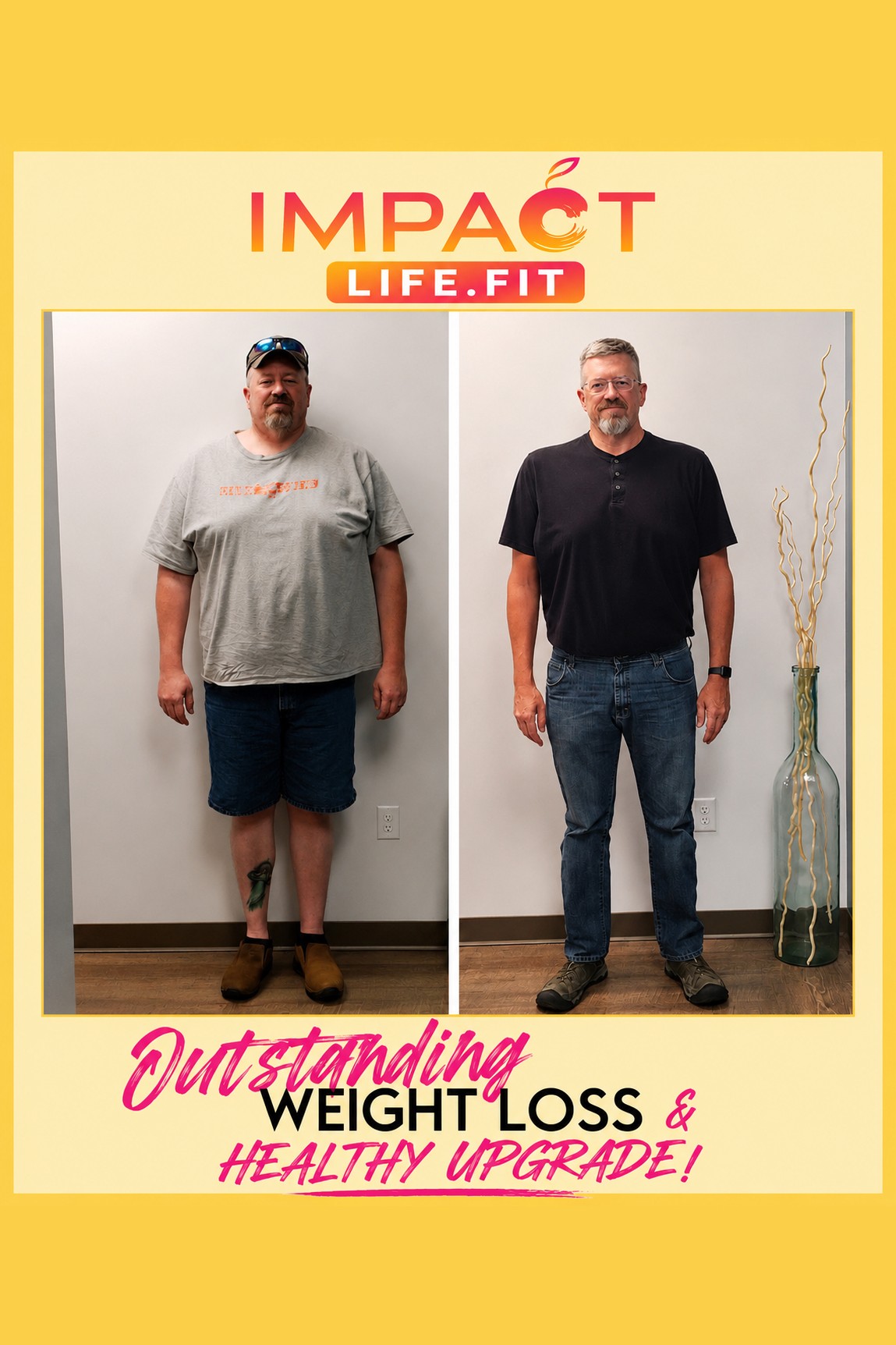 Outstanding weight loss and healthy upgrade — before and after